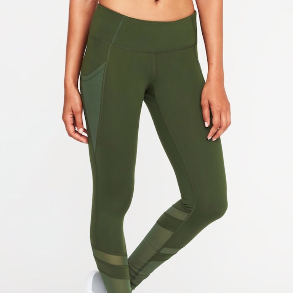 Old Navy forest green active leggings